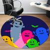 1PCGhost Halloween Office Round Area Rug,  Mat Suitable For Office, Under Office Chairs Bedroom Living Room Home Decor, Room Deco