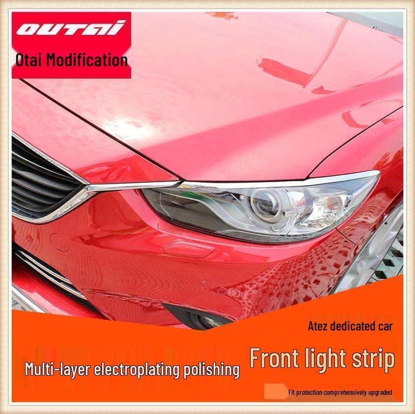 Otai Headlight Trim Bright Strip for Mazda Atenza Eyebrow Decoration