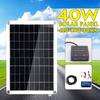 Dual USB Solar Panel with LED Lamp 18V & 10A USB Solar Regulator Charger Controller for Car Outdoor Camping Light