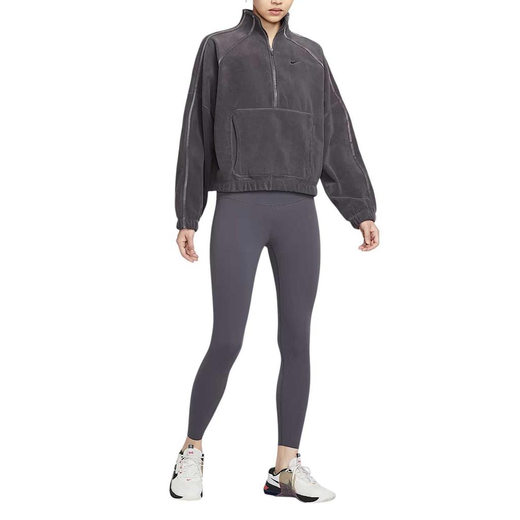 Nike Therma Sweatshirts Women's Thunder Gray/Dark Shadow Stand Collar Moderate Regular HV3716-036
