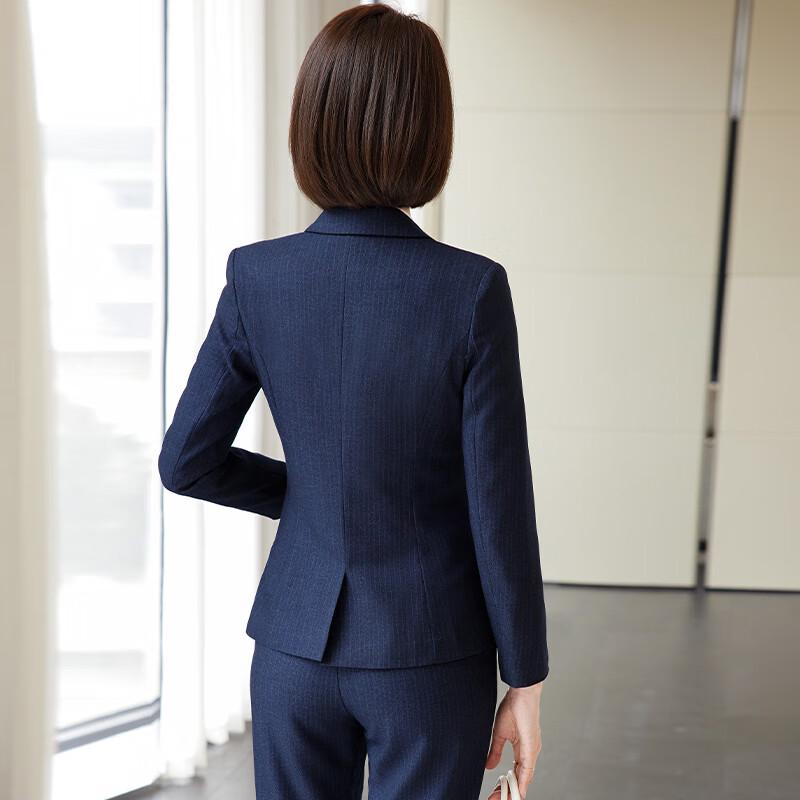 Women's Professional Striped Suit Set