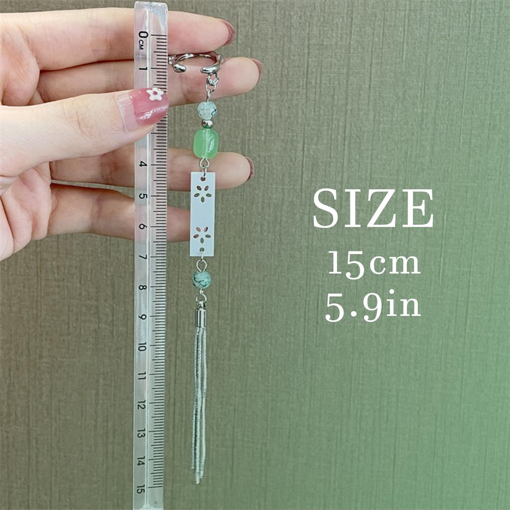 Chinese Style Ear Cuffs Clip On Earring for Non Pierced Ears Long Tassel Dangle National Style Ear Clip for Women Girls