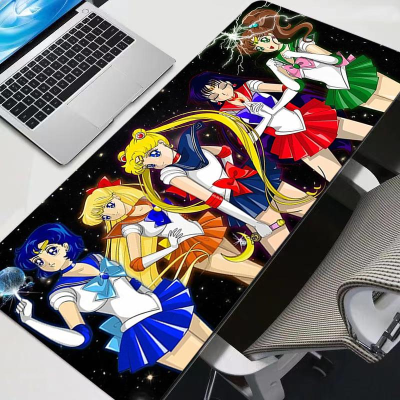 Colorful Mouse Pad SSailor Moon Anime Gamer Gaming Accessories Varmilo Keyboard Pad Computer Rubber Desk Mat Cute Girl Mousepad
