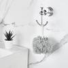 BATHSIR Crystal Robe Hook, Polished Chrome Double Towel Hook for Bathroom, Wall Mounted Silver Coat Hook