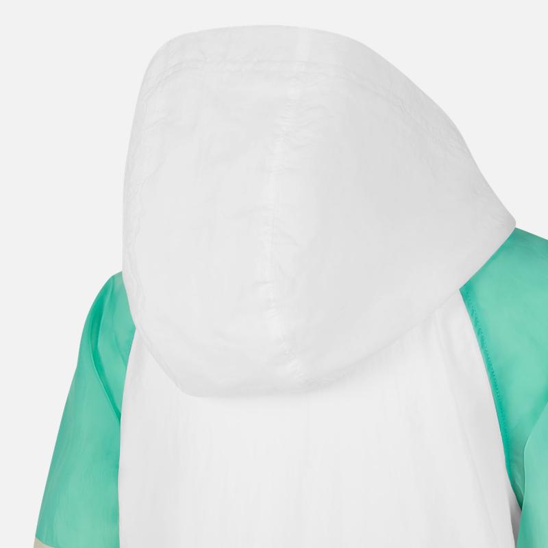 Nike Jacket Half-Zip Color-Block Hooded Kids Jackets Green DX6297-100