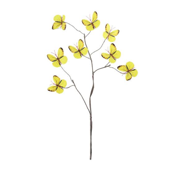 Artificial Butterfly Branches Simulation Stems with 8 Fake Butterflies for Vase Filler DIY Bouquets Home Office Table Decor