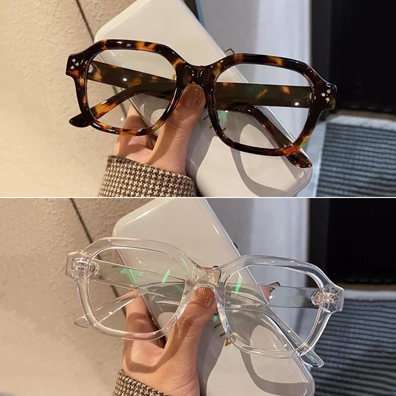 Retro Anti Blue Light Computer Glasses Frame Women Oversized Men Trendy Fashionable Stylish Eyeglasses Classic Spectacles Ouclos