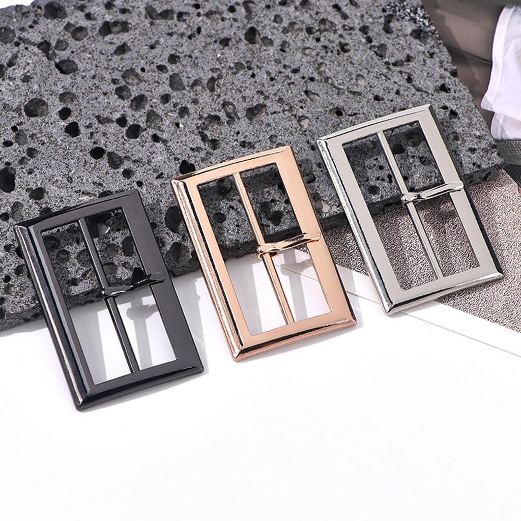 4pcs Adjustable Metal Three-Speed Buckle Set Windbreakers, Satchels, and Backpacks - Fashionable Suspender Lock Buckles In Silvery, Black, and Golden