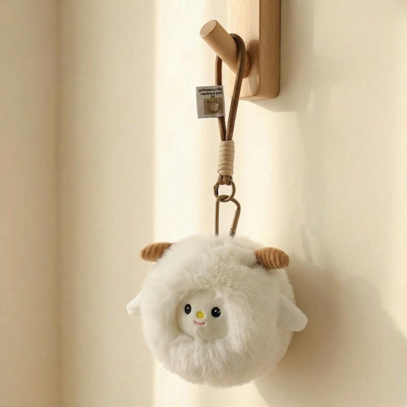 Plush Zodiac Animal Keychain With Soft Polyester Filling For Backpack Or Bag Decor