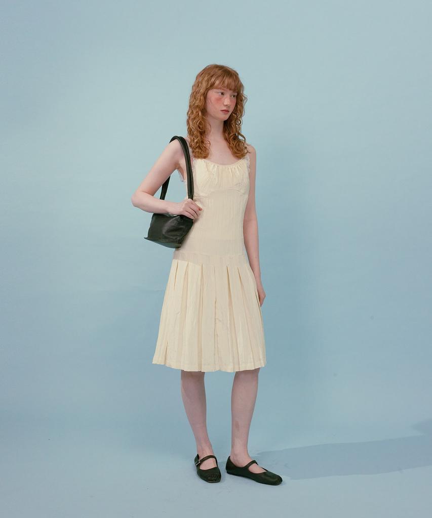 Lulu Seoul Nylon Halter Neck Dress (Butter)