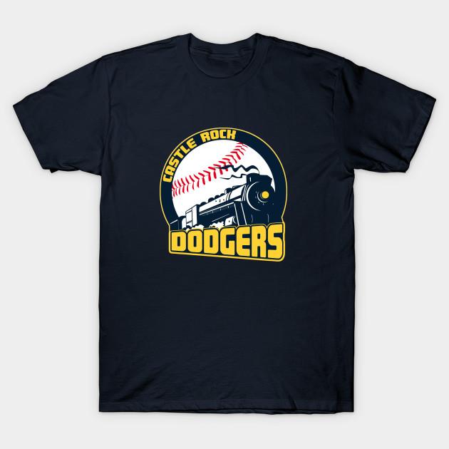

Men Black Print T-shirt Castle Rock Dodgers No-Cut Transfer Paper Print Cotton Tshirt 2XL тёмно-синий