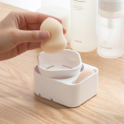 Éponge de maquillage anti-poussière à 2 niveaux, étui de rangement hygiénique PURE