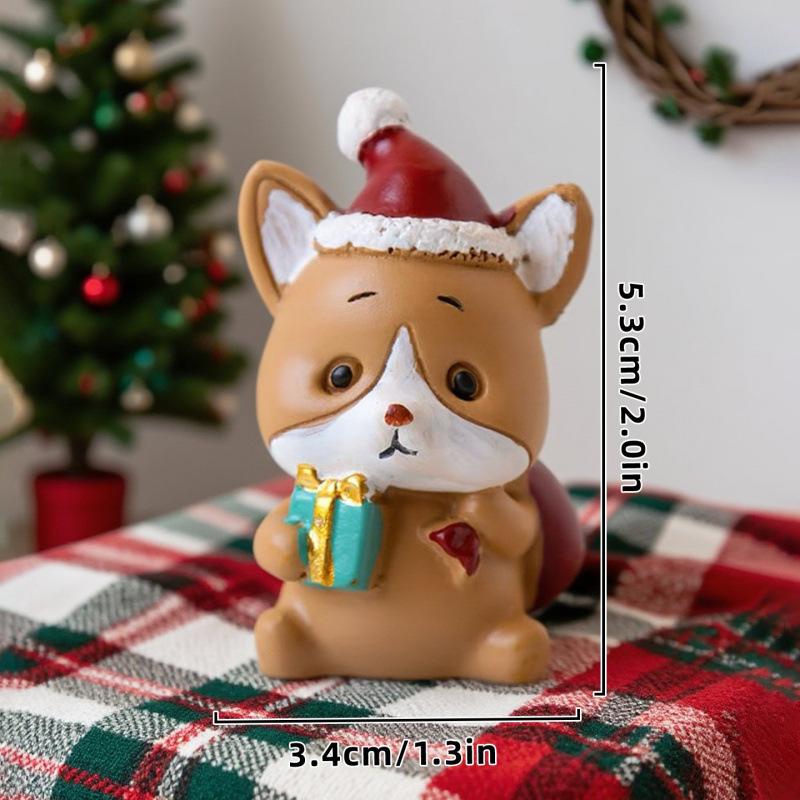 Christmas Small Ornaments Micro Landscape Cute Cartoon Santa Claus Christmas Tree Animal Decoration Ornaments Christmas Gifts