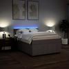 Vidaxl Letto Continentale Con Materasso, Taupe, Tessuto, 140X190 Cm