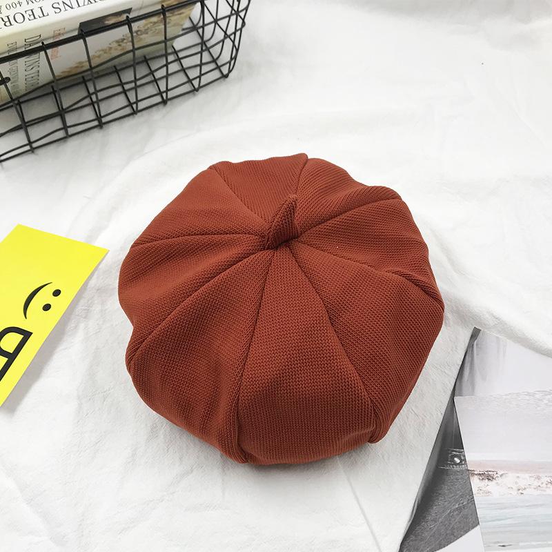 Autumn and winter three-dimensional beret women's versatile pumpkin hat British painter hat literary retro bud hat