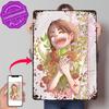 Flowers D Texture Metal Poster Customized Wall Art Tin Sign Gift for Mancave Interior Decoration Living Room Accessories House