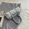 Dolce Carino Floreale Kawaii Coniglio Orso Pelle PU Grande Capacità Borsa Portaoggetti Borsa a Tracolla Borsa a Mano Borsa a Spalla Borse da Donna
