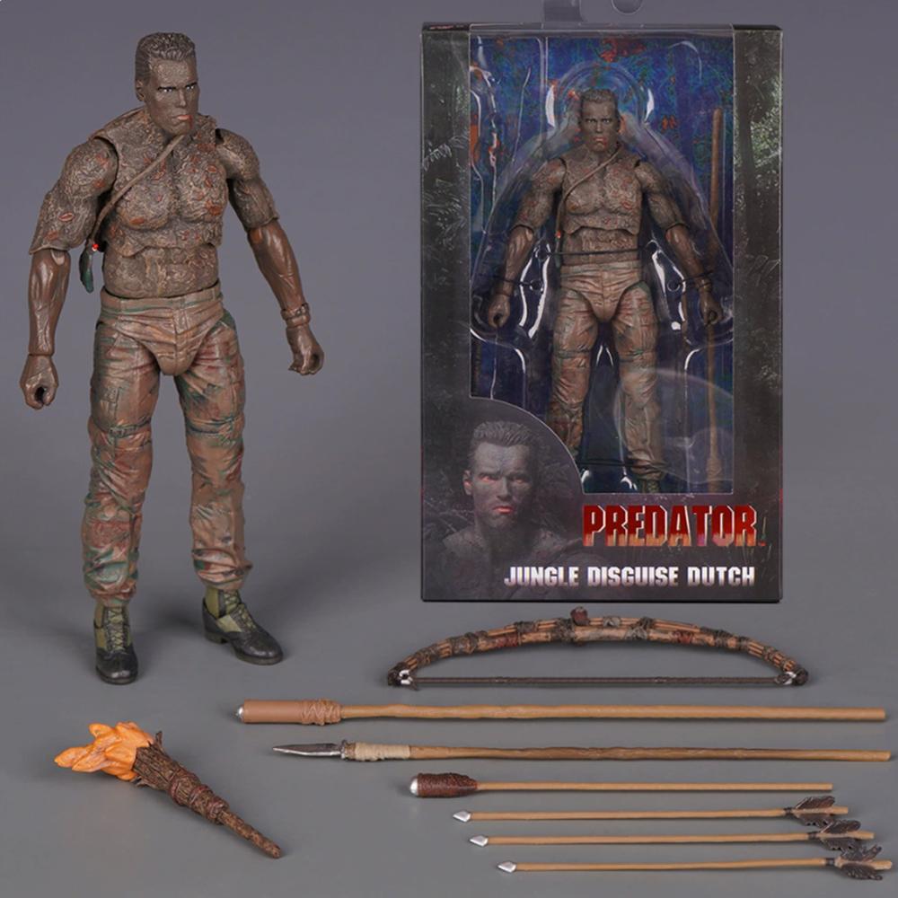 NECA Хищник 30-летие Встреча в джунглях Извлечение Датча Голландский патруль Голландский камуфляж Голландский Ко Фигурки with box красный