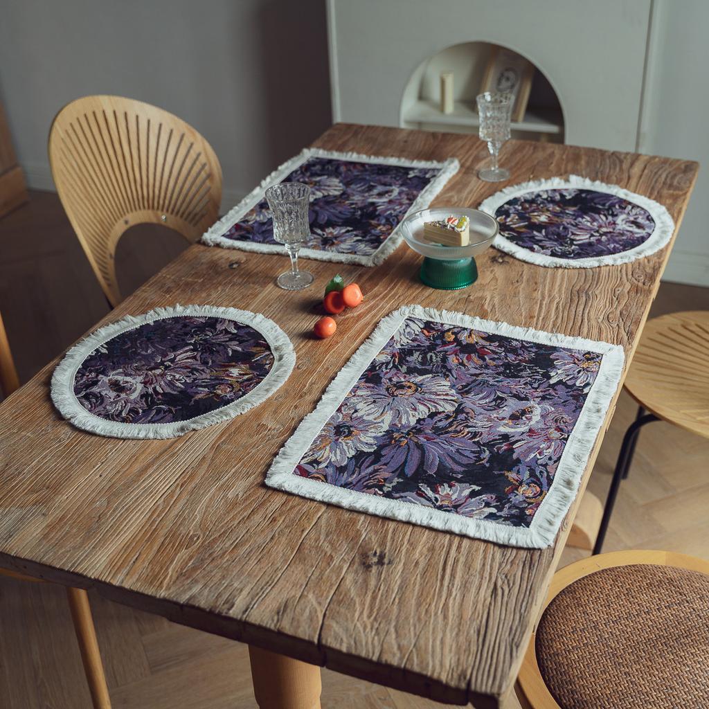 1 ks Látkový prostírání s květinovým vzorem, běhoun na stůl pro domácí dekoraci, párty, narozeniny, dekorace jídelního stolu