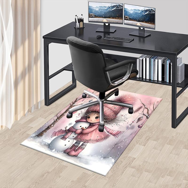 1PC winter snowman Extra Large Non Slip Floor carpet, Office, family, Studio   Large Area Rug Indoor Rugs, Bold Statement Piece
