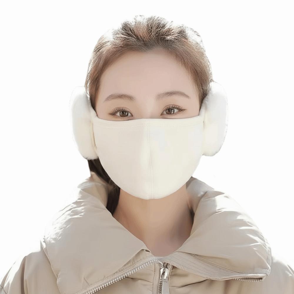 Windproof Mouth Cover Cold-proof Face Mask Fashion 2-in-1 Mask & Earmuffs  for Outdoor Activities