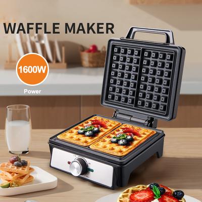1600W Hochleistungs-Waffeleisen Doppelseitige Heizung Toaster Haushalt Halbautomatische Frühstücksmaschine