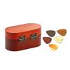 Tragbarer Gitarrenplektrum-Box-Halter mit 5 Gitarrenplektren Holz Gitarrenplektrum-Aufbewahrungsbox Leichtgewichtige Gitarrenplektren-Koffer