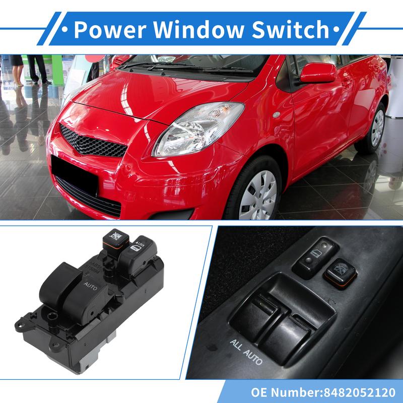X Autohaux Power Window Switch for Toyota Yaris Black Front Right Driver Side Window Control Switch