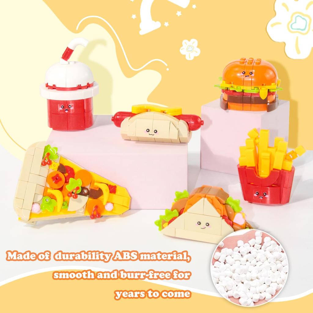 WALWAL Mini Delicious Western Fast Food Block Set  Fun & Creative Micro Blocks for Kids  Perfect for Birthdays, Party Gifts, and Educational Play