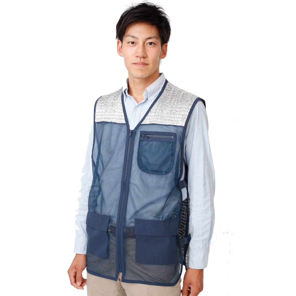 

Suzukachan SHABO Lightweight and Cool Vest for Men and Heat Stroke Prevention [Yakenu] Heat-Resistant Women, (Diamond Mirror, Long)