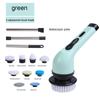Multi Functional Electric Cleaning Brush with Automatic Rotating Telescopic Rod Wireless Hand Held Scrubbing Tool for Home