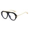 New European and American fashion pilot glasses frame versatile tide Internet celebrity big frame toad mirror retro