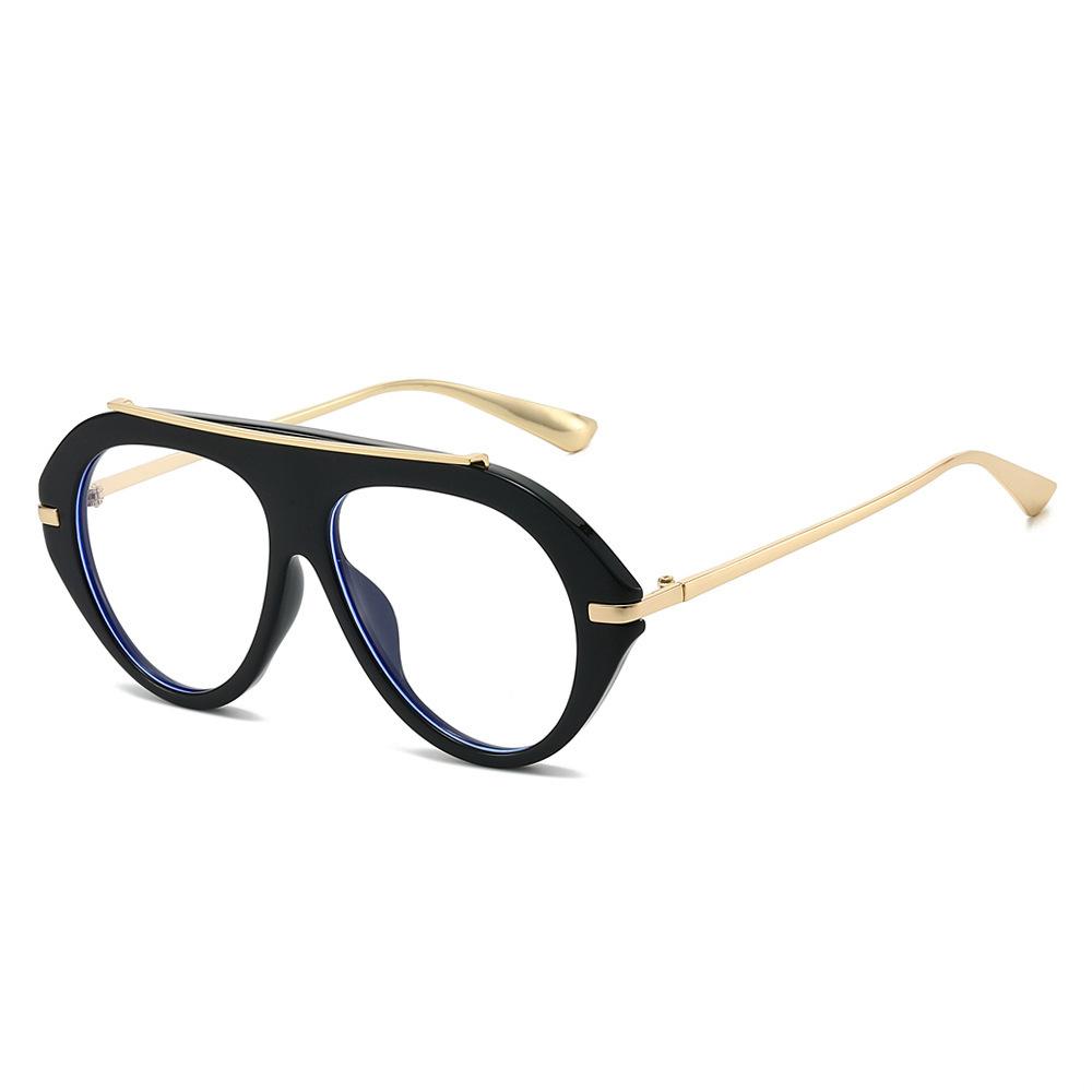 New European and American fashion pilot glasses frame versatile tide Internet celebrity big frame toad mirror retro