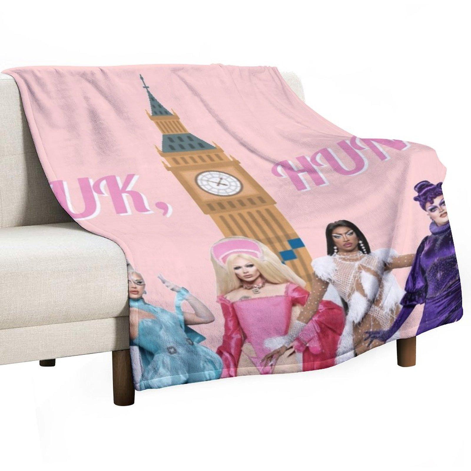 Uk, Hun RuPauls Drag Race UK United Kingdolls Throw Blanket decorative funny gift Hairys manga Blankets 30x40in