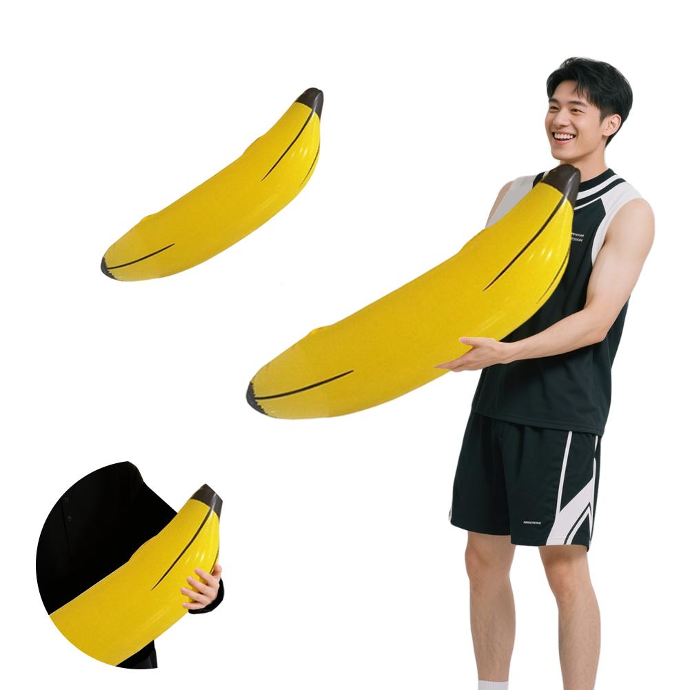Inflatable Banana Fake Banana Toy Leakproof Ring Toss Game Banana Fruit Props for Bridal Shower Engagement Party Decor