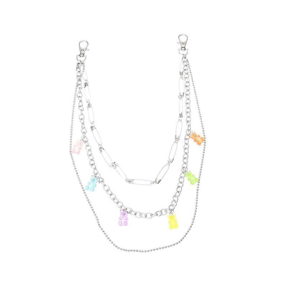 Simple Punk Boho Styles Zinc Zinc Alloy Women Hip Hop Bear Waist Chain Belt Chain Jeans Chain Jewelry Gift