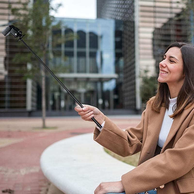 Spring Damping Camera Rod Collapsible 126g Aluminum Mount For Action Cameras Stable Capture Videography