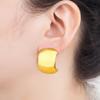 Nidin High Quality Belt Shape Smooth Copper Charm Stud Earrings For Women Vintage Ear Jewelry Party Wholesale Accessories Gifts