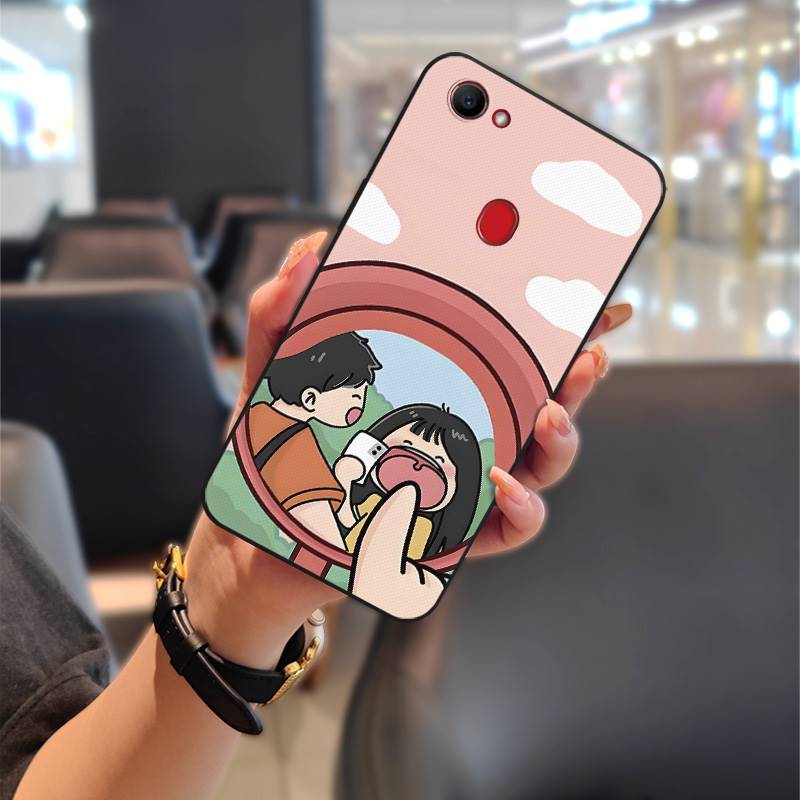Silicone Cute Phone Case For OPPO F7 Waterproof Fashion Design Full wrap Protective Couple Dirt-resistant Anti-dust TPU
