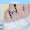 And Gold Chic Silver Adjustable Open Ring With Unique Water Drop Shape And Feel Luxury