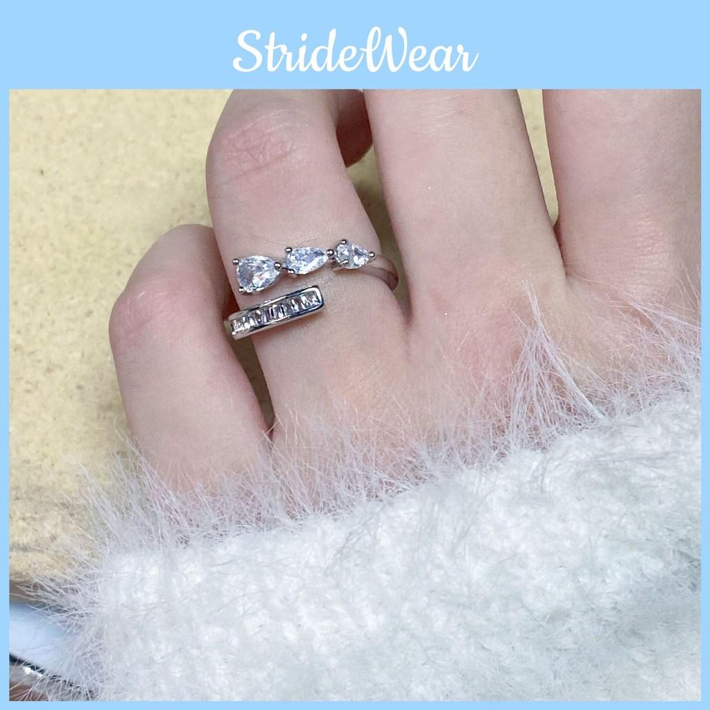 And Gold Chic Silver Adjustable Open Ring With Unique Water Drop Shape And Feel Luxury