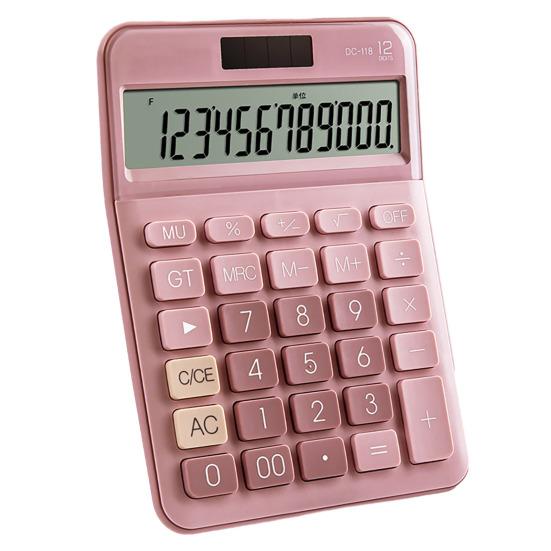 Mechanical Calculator 12 Digit Large LCD Display Big Buttons Easy To Press Compact Size Portable Colorful Calculator