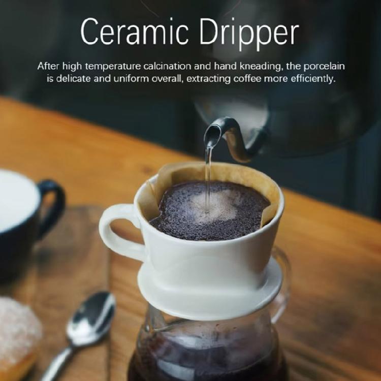 Conical Hand Flushing Single Dripping Filter Cup Funnel Dripper Porcelain Coffee Dripper Reusable Filters Coffee Maker