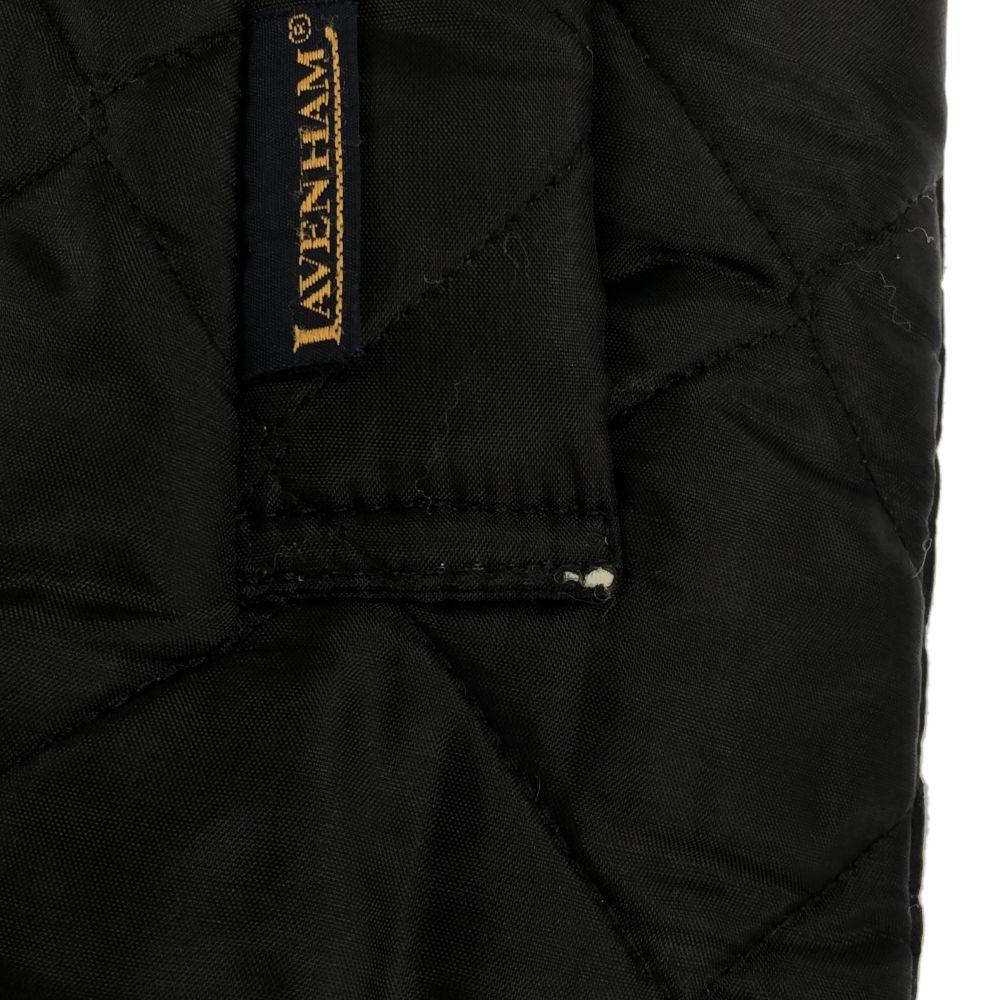 LAVENHAM Made in England Long sleeve Quilted coat 36 black Hooded Women Used