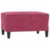 Vidaxl 4-Cz. Relaxation Set With Cushions, Wine Red, Velvet