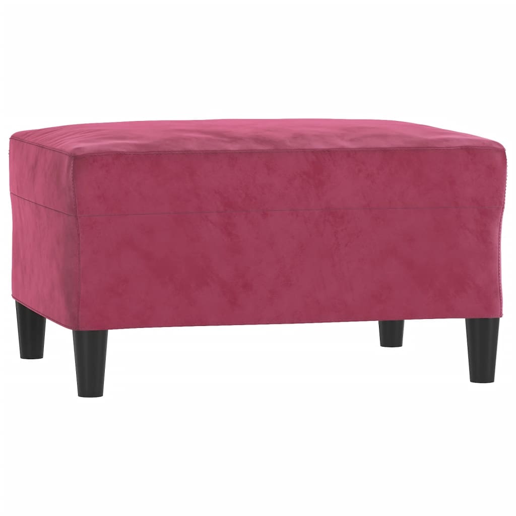 Vidaxl 4-Cz. Relaxation Set With Cushions, Wine Red, Velvet