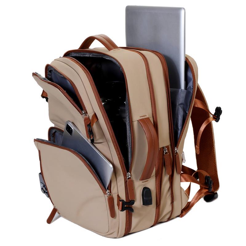 Expandable Large-Capacity Backpack for Men & Women - High-End Travel, Business, and Commuting Bag
