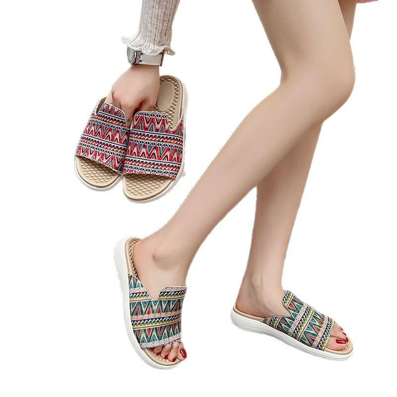 Summer New Flat-bottomed Cool Slippers Women's Casual Flat-bottomed Slippers Women's Flat-bottomed Cool Slippers