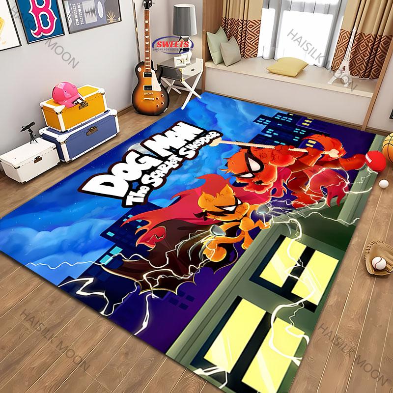 Cartoon D0g M-man Movie Theme Printed Carpet New Release! Rug for Living Room Bedroom,Office Areas,Durable Machine Washable Mat