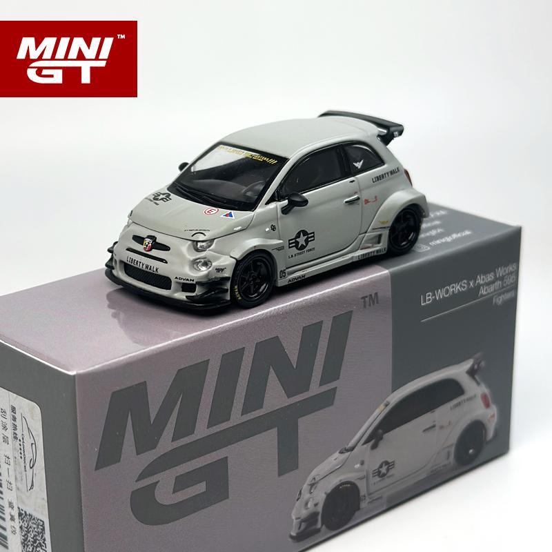 Minigt 1:64 Abarth 595 Lb-Works X Abas Works Fighters Mgt Legierung Automodell 1064 gray